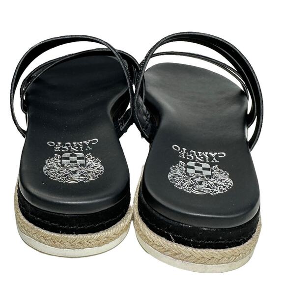 Vince Camuto Rallsan Strappy Rhinestone Sandal Cloudy Black Women 7.5 NWB - Picture 4 of 9